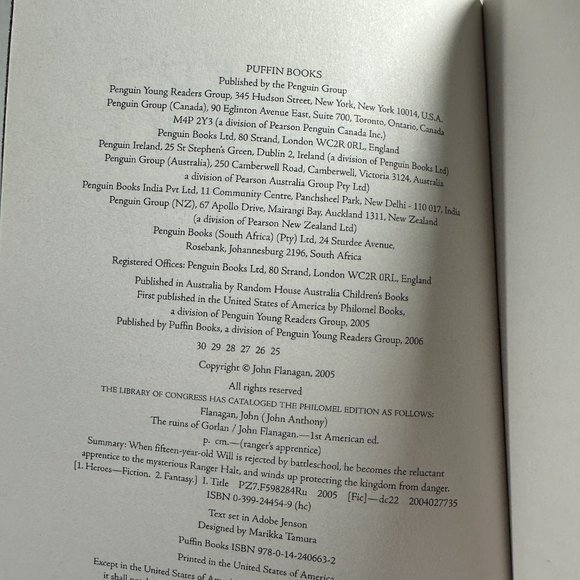 Ranger's Apprentice Book #1 The Ruins of Gorlan John Flanagan - Picture 3 of 6